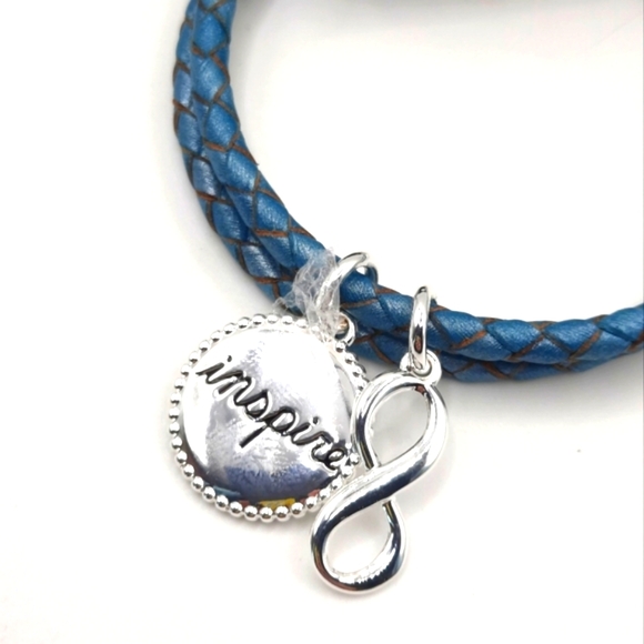 RSVP New Bangle Bracelet Leather with Charms - Picture 5 of 7